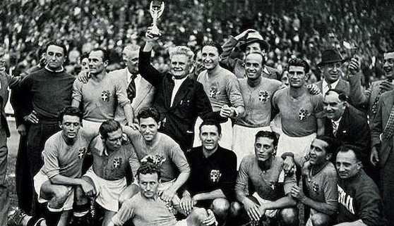 Italia se hizo un nombre en el fútbol bajo la sombra de la guerra